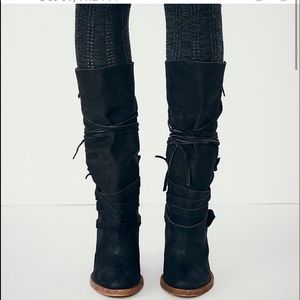 Free People Black Heeled Boots